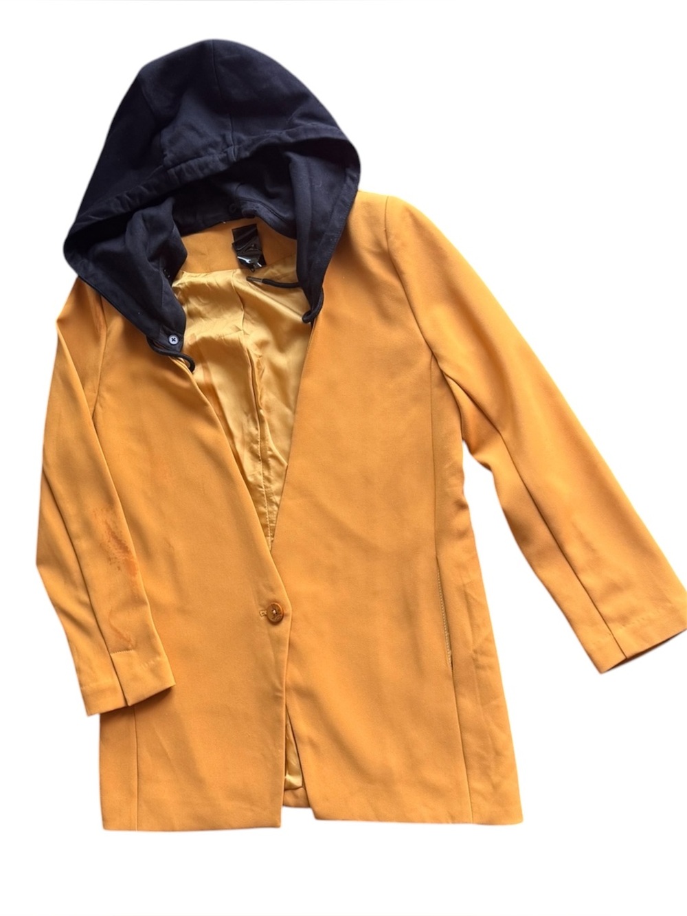 Mustard Yellows Hooded  blazer , M, brand new